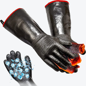 Image Title RAPICCA Heat Resistant BBQ Gloves 14in 450°F XL size