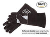 RAPICCA Fireplace Leather Gloves with Kevlar Stitching,Perfect for Wood Stove/Grilling Black 14in