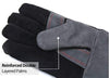 RAPICCA Forge Welding Gloves Grey 16IN Heat Resistant 700°F,Apply for Fireplace/Stove/Furnace/Grill