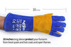 RAPICCA Forge Welding Gloves Blue 16IN Heat Resistant 932°F,Apply for Fireplace/Stove/Furnace/Grill