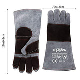 RAPICCA Leather Animal Handling Gloves Bite Proof for Dog,Cat Scratch,Bird, Falcon,Reptile Snake