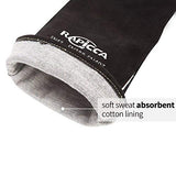 RAPICCA Fireplace Leather Gloves with Kevlar Stitching,Perfect for Wood Stove/Grilling Black 14in